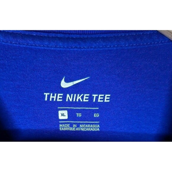 The Nike Tee T-Shirt Just Do It, Men's Sz XL, Blue/White/Black - Picture 6 of 8